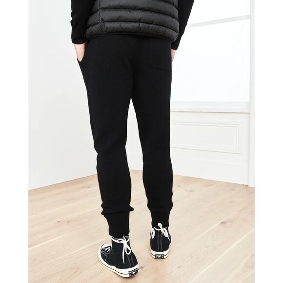 New Quince Men's Black Mongolian Cashmere Jogger Sweatpants Size Medium 1244 - Picture 2 of 14
